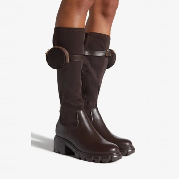 🆕 Tall Platform Brown Boots 8.5 - Picture 4 of 7